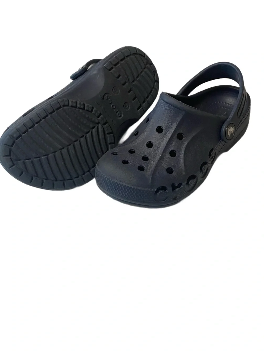 CROCS Kids Navy Blue Classic Clog Sandals